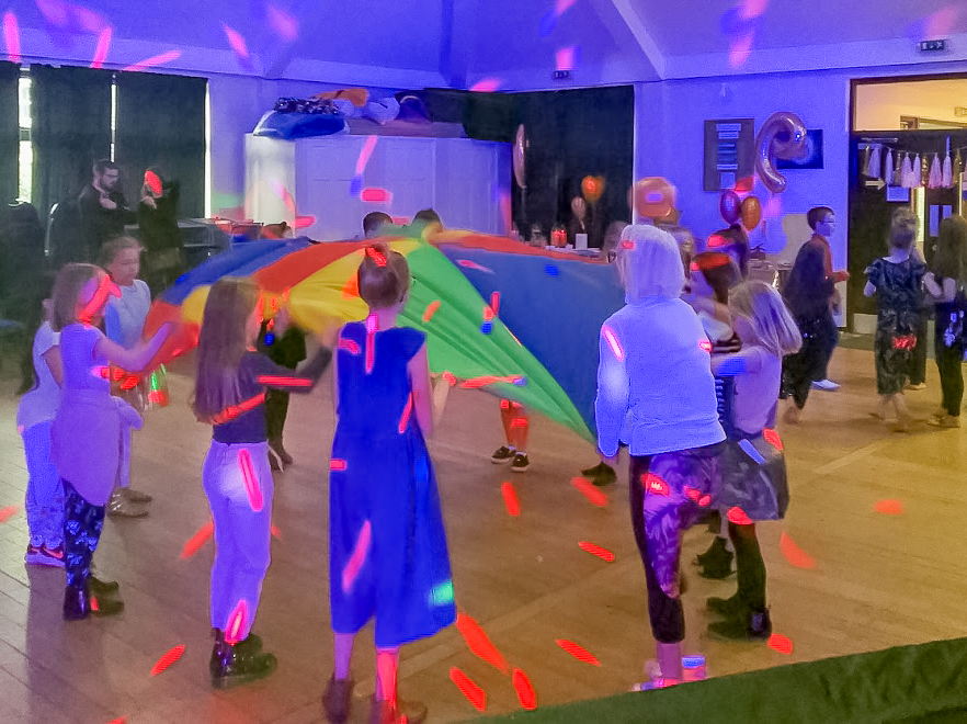 kids UV disco cloverfields church thetford mindys disco